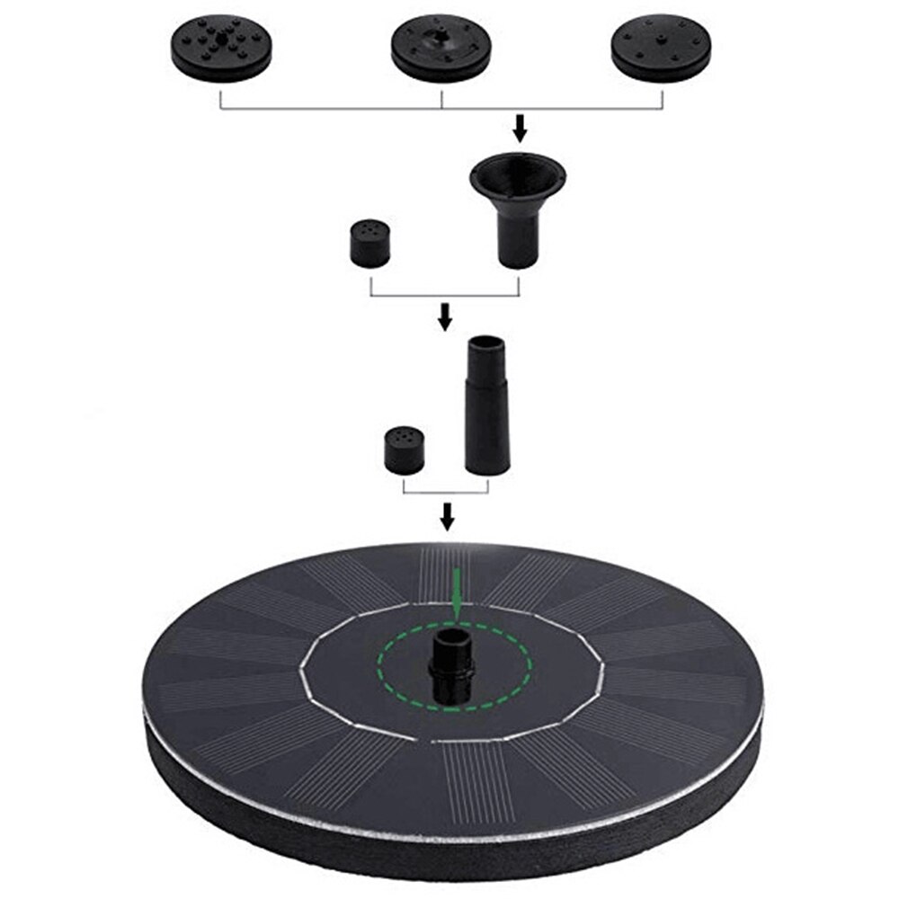 Vogel Bad Fontein Zonne-energie Drijvende Vogel Bad Water Panel Fontein Pomp Voor Zwembad Vijver Tuin Decoratie