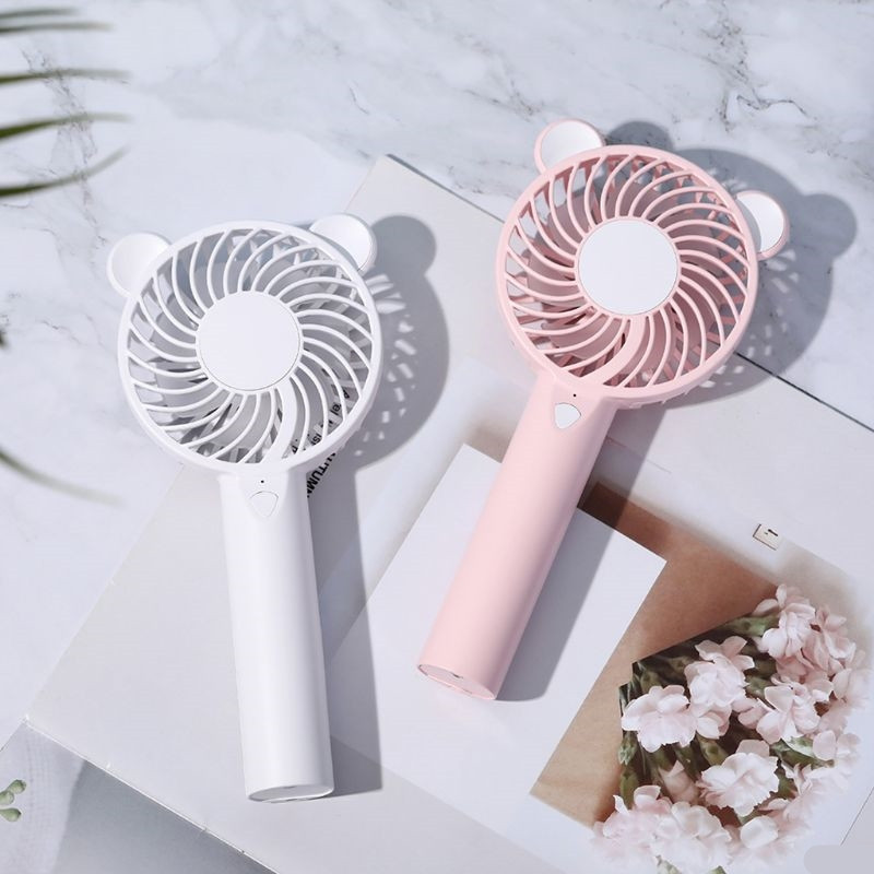 Beer Air Fan Leuke Cartoon Handheld Usb Oplaadbare Fans Led Light Portable Air Cooling Fan Mini Ventilador Portátil Desktop