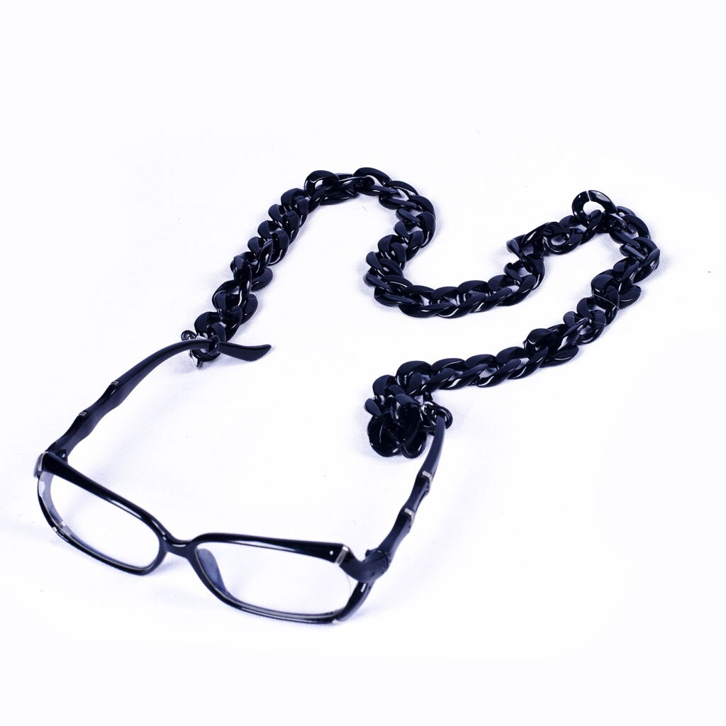 Retro Brillen Kettingen Metalen Brillen Ketting Koord Touw Houder Bril Landyard Houder Zwart/Wit Willekeurige Kleur