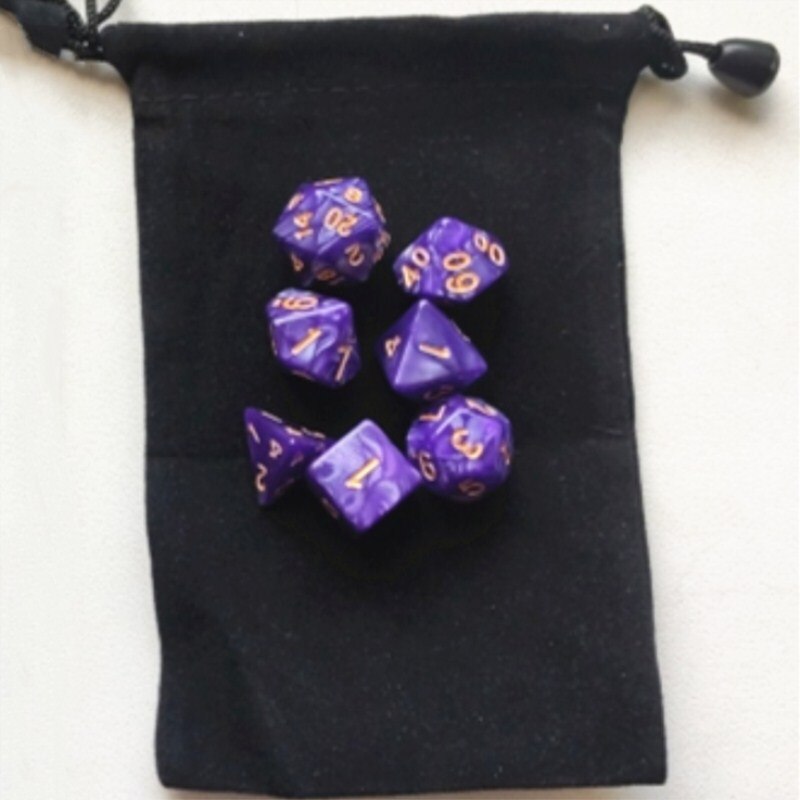 2pcs Dice Bag Dedicated Dice Bag Black Flannel Bag Protection Bag Jewelry Drawstring Package Board Games
