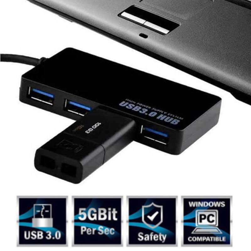 hoch Geschwindigkeit USB 3,0 Hub Multi USB Splitter Adapter 4 Häfen Expander Hub Tastatur Maus Zubehör Für Computer Laptop PC