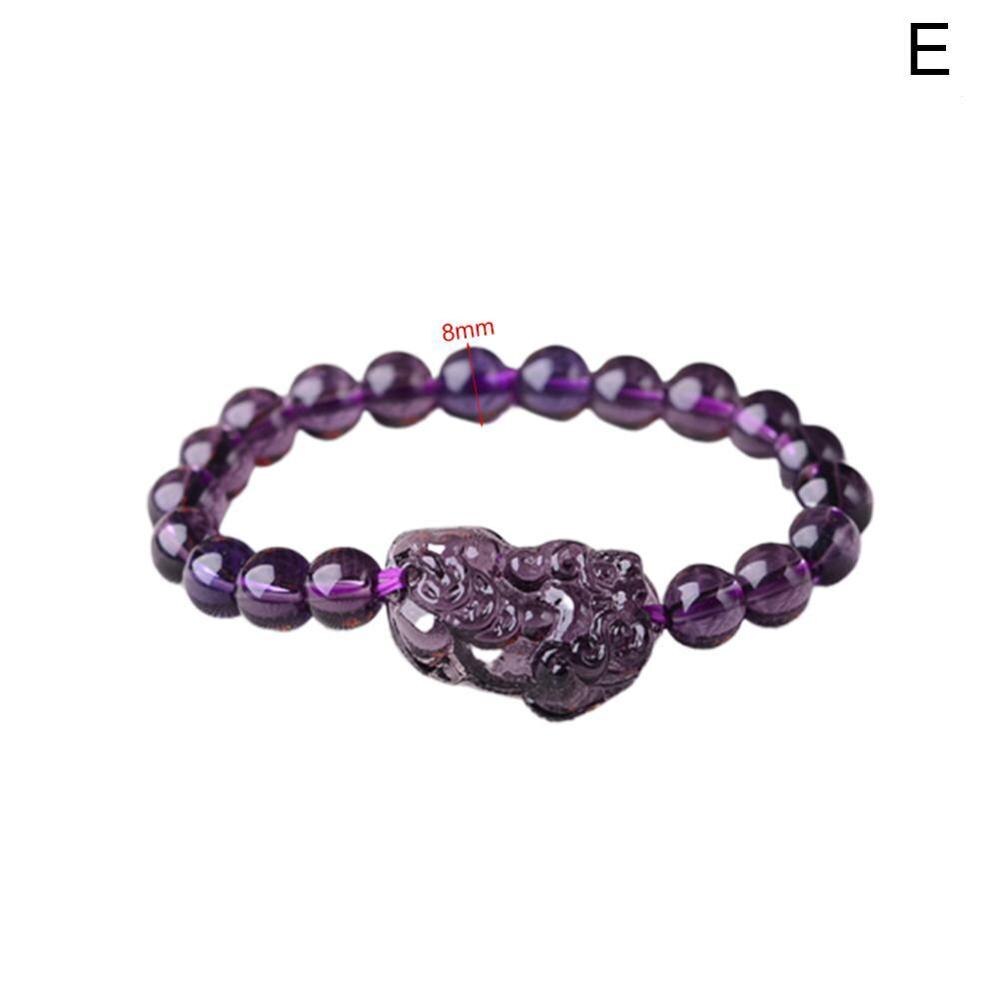 Feng Shui Schwarz Natürliche Stein Pixiu Armbänder Zu Gewinnen Reichtum Und Gute Glück Reize Schmuck Für Frauen & Männer: Y 8mm