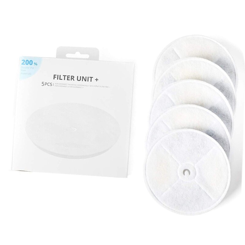 PETKIT-Filtros de repuesto para fuente de agua EVERSWEET 2 y 3, Kit de limpieza, suministros para mascotas, 5 uds.: Default Title