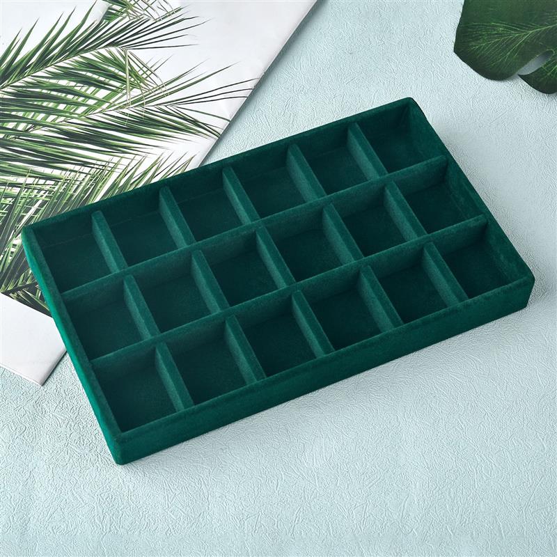 Espositore per gioielli in velluto astuccio per braccialetti orecchini anelli scatola Organizer portaoggetti scatole espositive per cassetti per gioielli impilabili fai da te: Brown