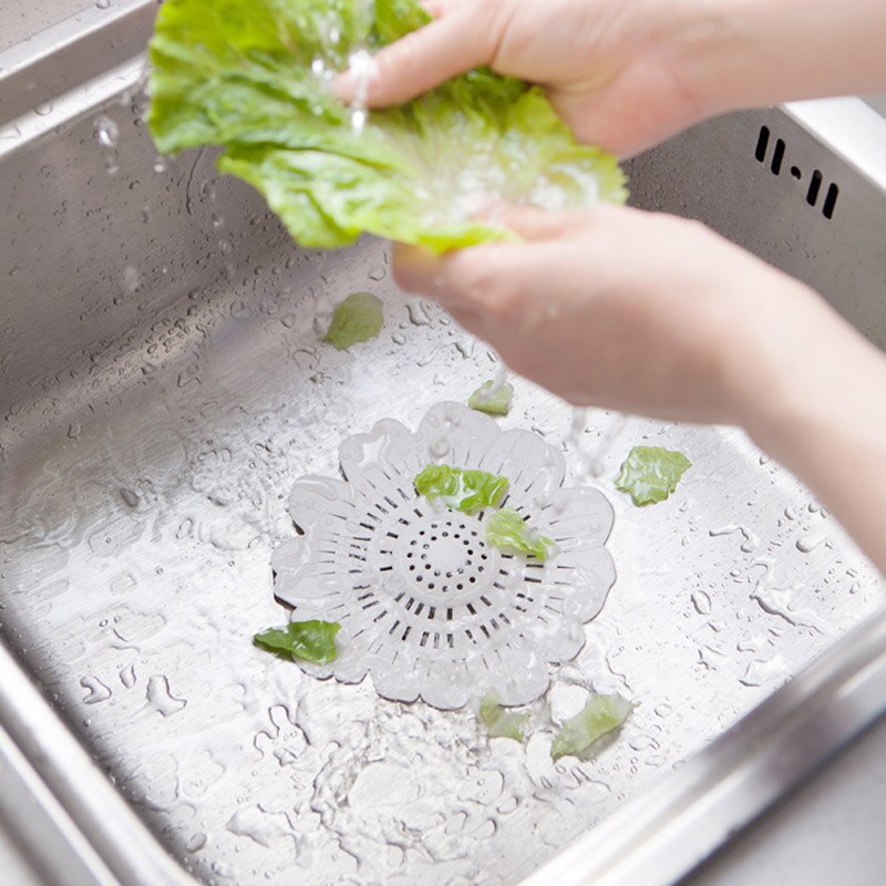 1 st silar filter avloppsavloppsprylar multifunktionella 4 färger rengöringsverktyg blomma form hårfilt levererar silikon