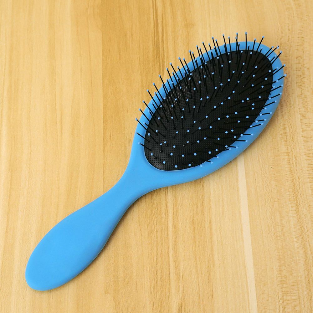 Peine desenredante de pelo para hombres y mujeres, cerdas húmedas y secas, mango de plástico, cepillos para el cabello, , 1 ud.: blue