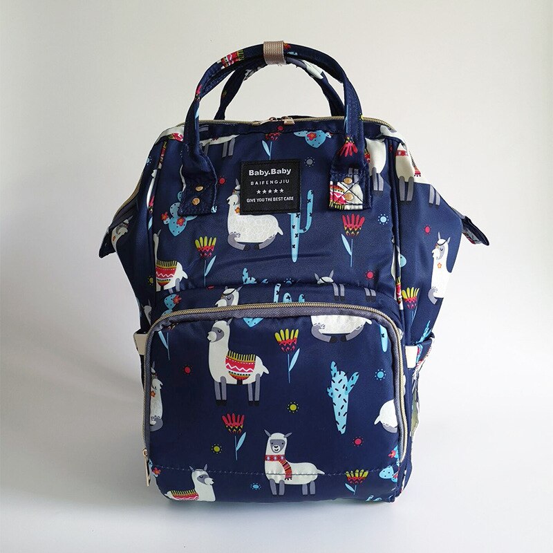 Stijl Gedrukt Multi-Functionele Mummie Zak Verpleging Mother 'S Zak Moederschap Pakket Verkoop Baoma Mode Rugzak: Unicorn Dark Blue