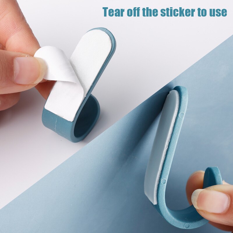 Ganchos sin clavos de Metal tipo J para baño, cocina, pasillo, llave, colgador de puerta de habitación, gancho sin perforaciones, 5 piezas