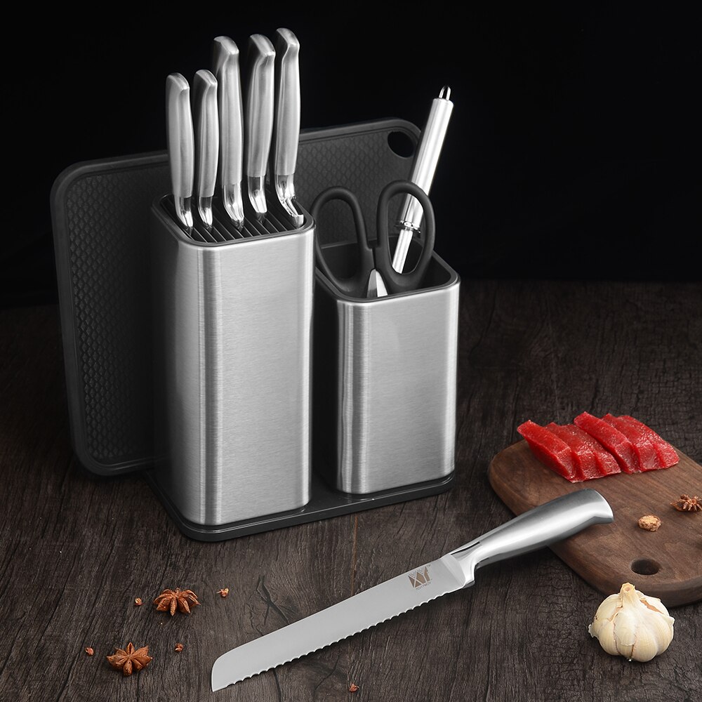 Adamaszek najlepszy nóż szefa kuchni uchwyt ze stali nierdzewnej mikser kuchenny o dużej pojemności sztućce blok Sooktops uchwyt na łopatkę narzędzia