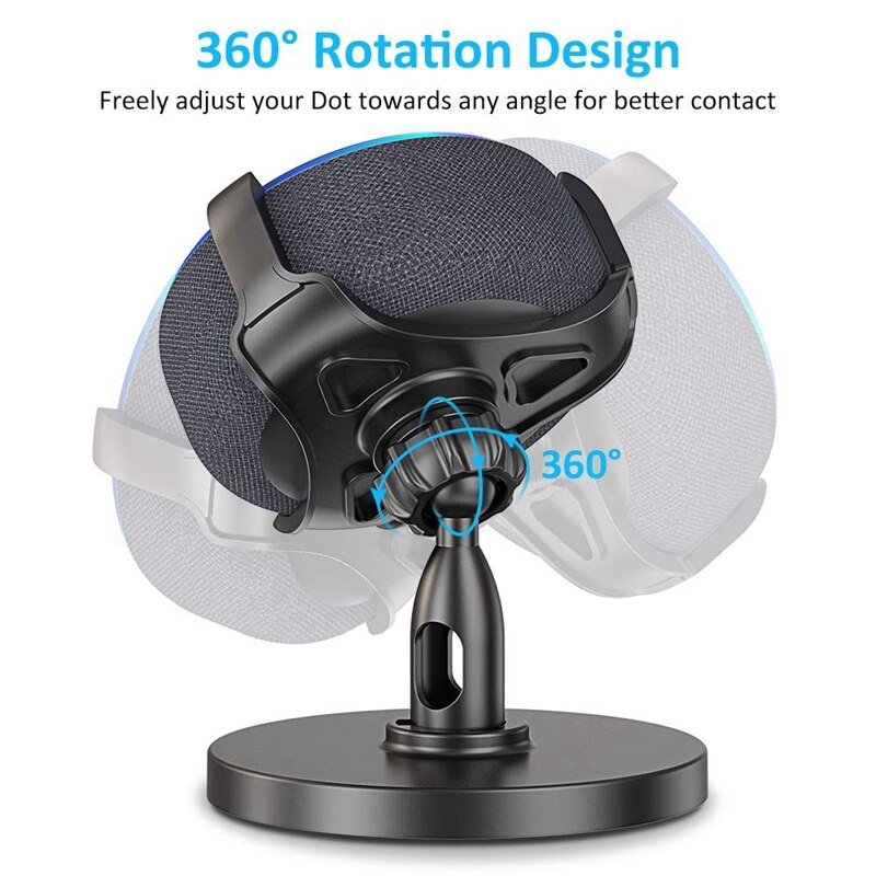 Table Holder For Echo Dot 3Rd Generation, 360° Adjustable Stand Bracket Mount For Smart Home Speaker, Improve Sound Visibility
