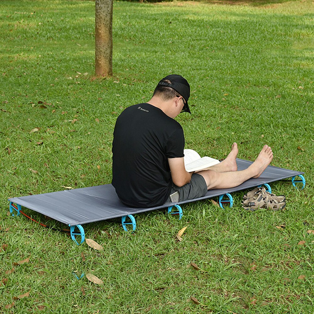 Ultralight Folding Single Camping Bed Travel Cot Tent Bed Aluminium Alloy Metal Frame Outdoor Portable Camping Fishing Mat Beds