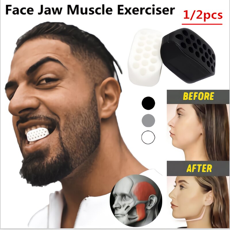 1/2pcs Jaw exerciser Jawline Jawzrsize trainer exercise ball jawliner jawrsize line chew ball workout muscle