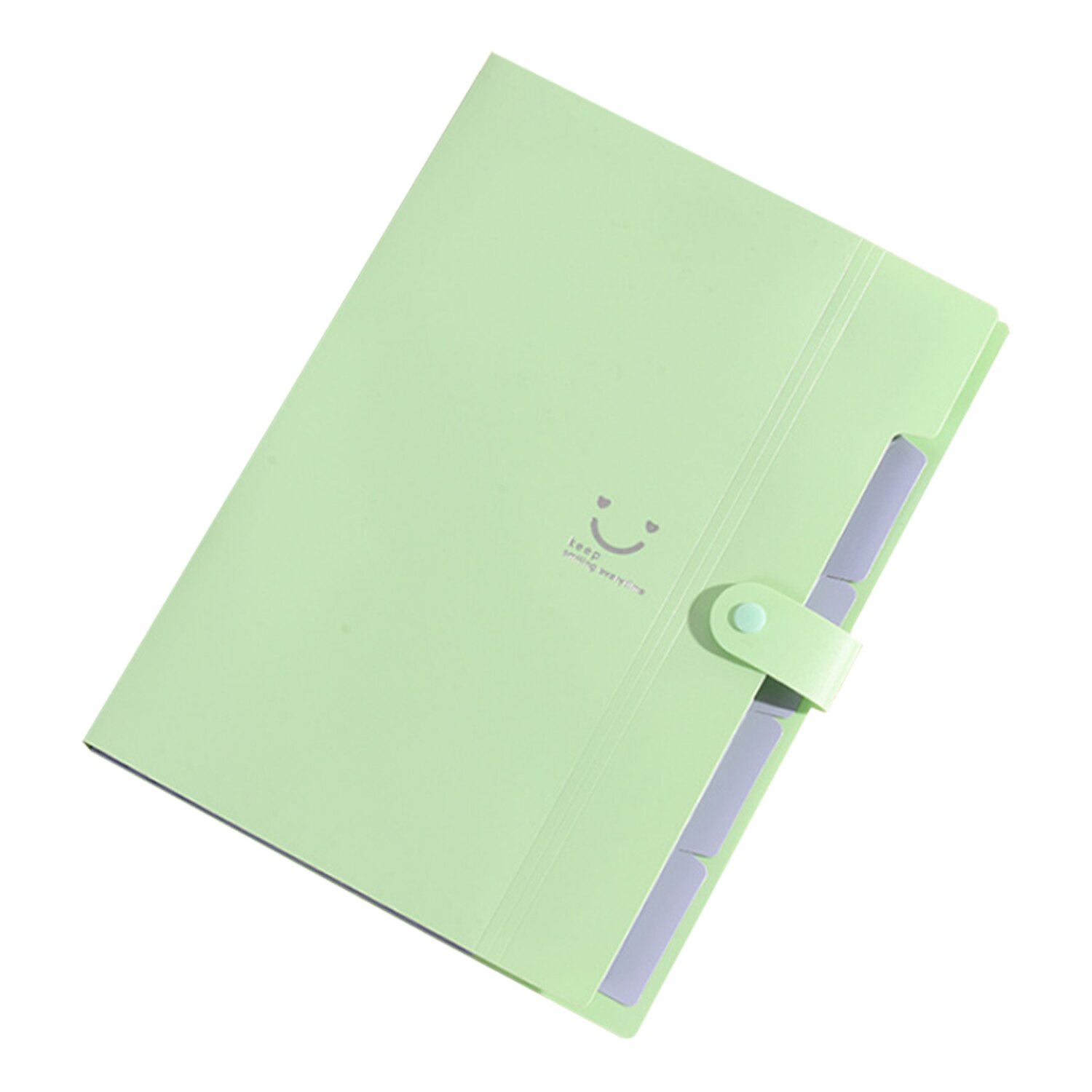 1PC 5 Layers File Folder A4 Letter Size Expandable Waterproof Document Organizer Bag School Office Stationery: green