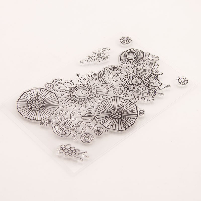 Transparent Stamp Background Bubble Clear Stamps Silicone Seal for DIY Scrapbooking Card Making Photo Album Decoration Crafts