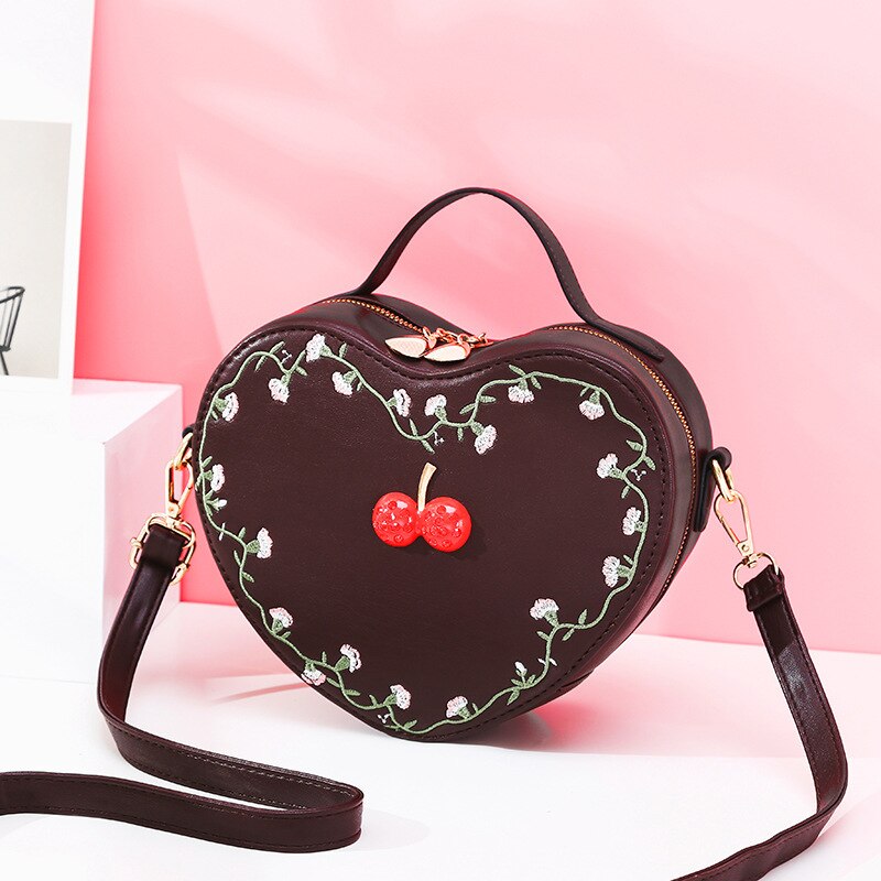 High Ladies Bags Latest Ladies One-shoulder Messenger Bag Love Embroidered Ladies Handbag: 6