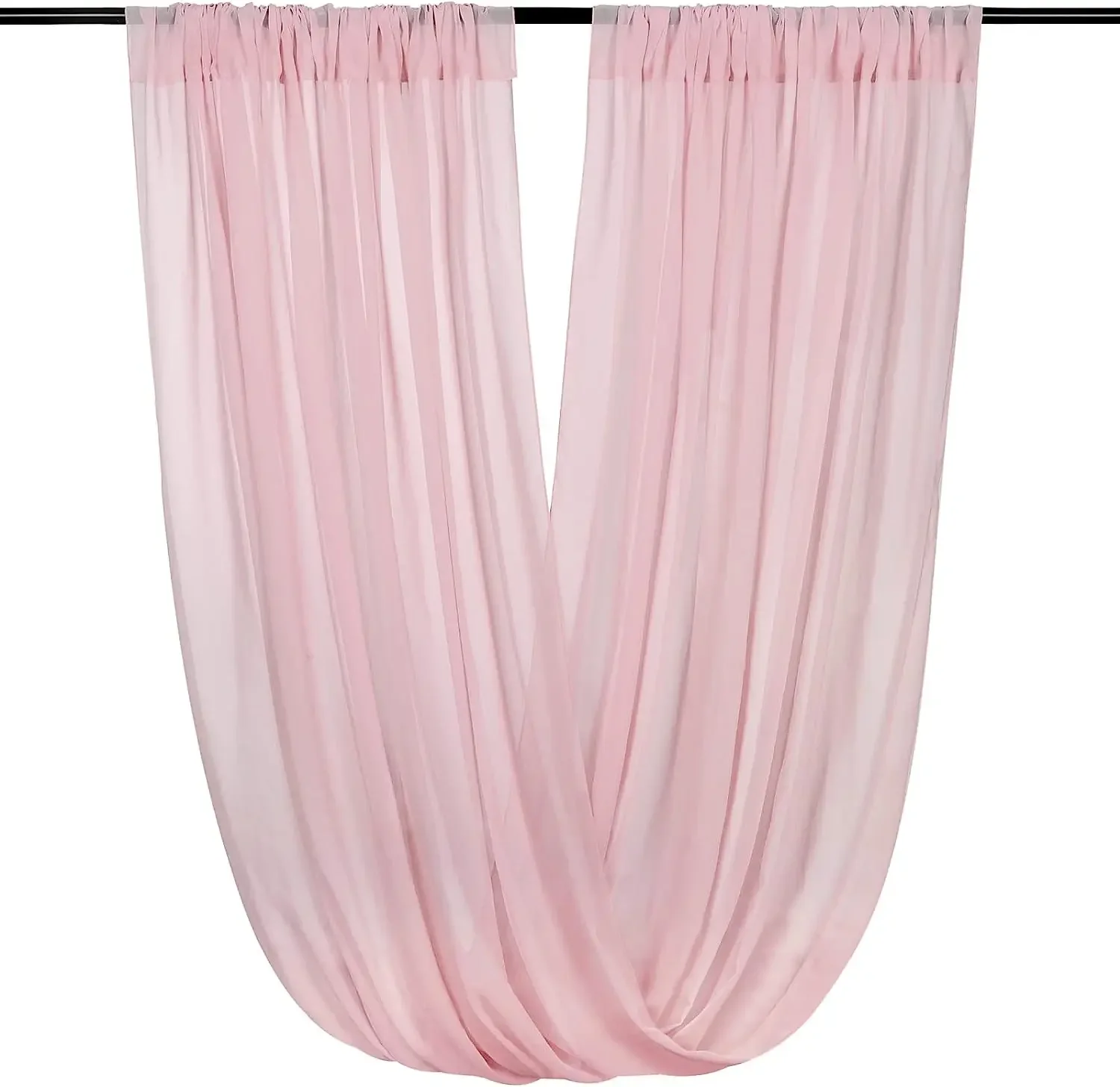 1 pannello 73*600cm tende da soffitto per matrimoni arco per matrimoni tenda in chiffon in tessuto drappeggiato per la cerimonia del partito decorazione di nozze