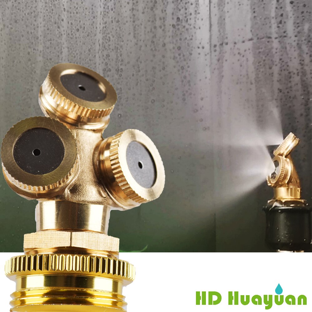 1-8 Hole 1/4" 1/2" 3/4" Brass Sprayer Nozzle Garden Irrigation For Farm Drip Irrigation Pesticide Atomizing Spray Fitting