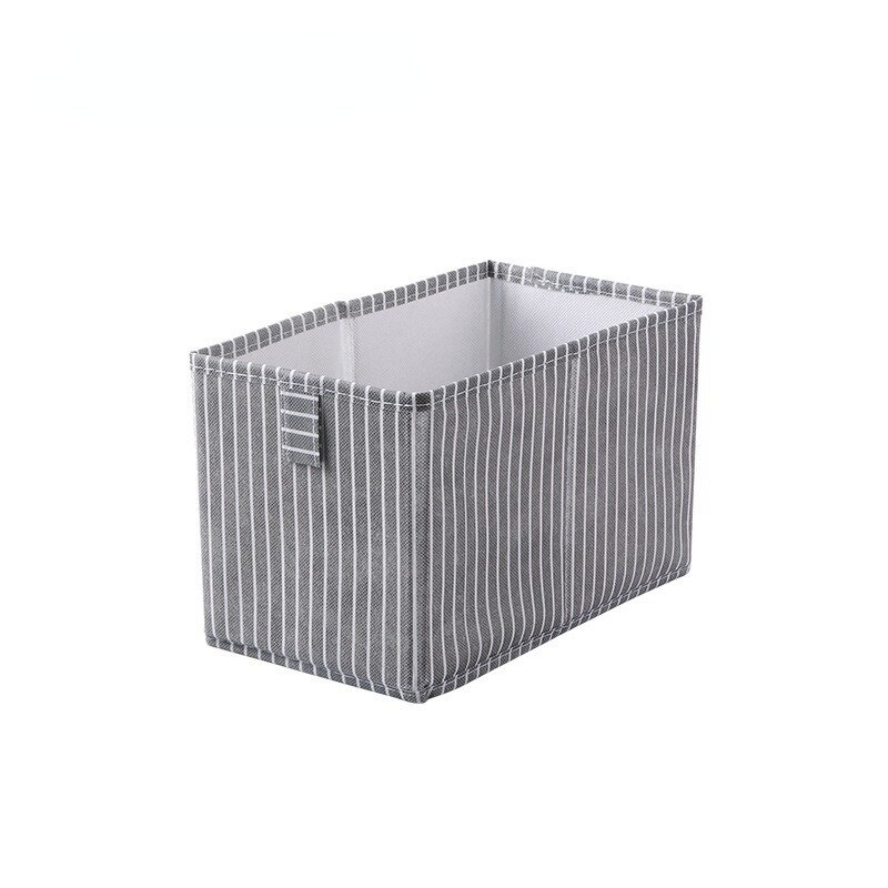 Caja de almacenamiento plegable de tela de lino y algodón para el hogar, organizador de juguetes, cesta de lavandería: B1
