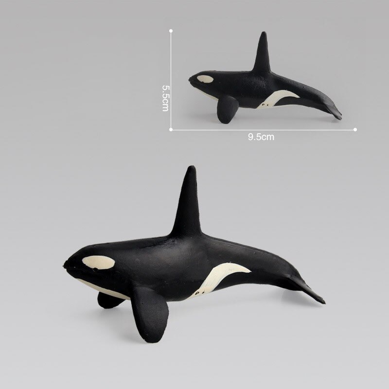 Sea Animal Model Blue Gray Whale Sperm Whale Shark Dolphin Manta Rays Oceans World DIY Epoxy Mini Figurine Action Figures Toys: 06