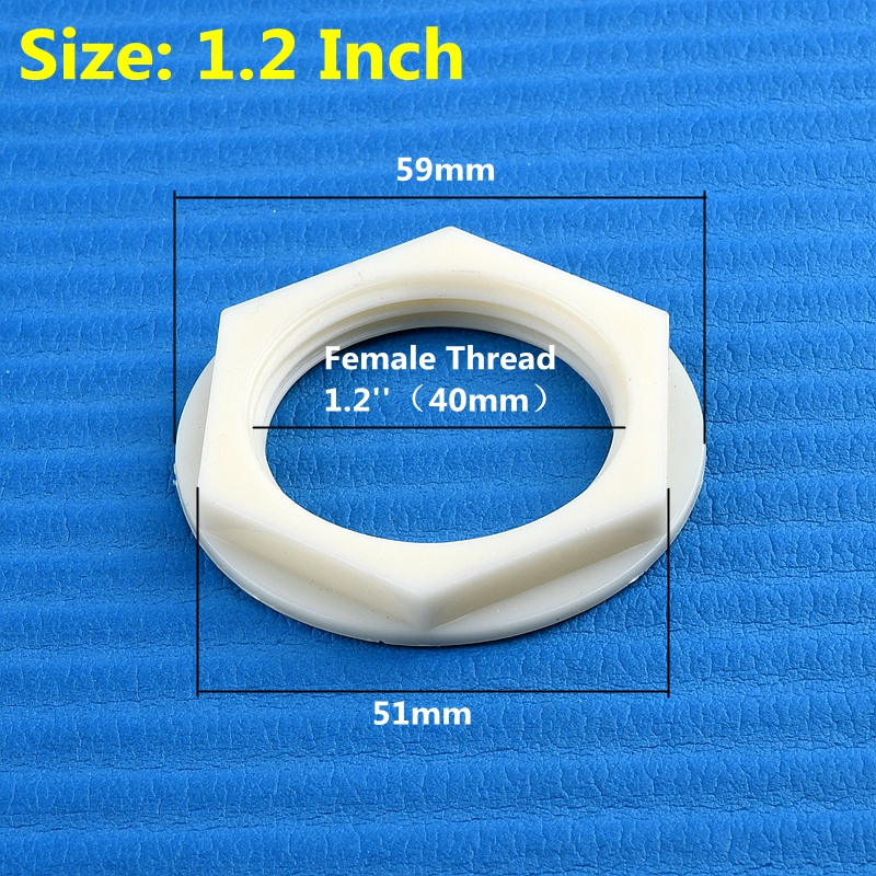 2 ~ 100 Uds hilo femenino 1/2 ~ 2 pulgadas plástico blanco Nylon tuerca de sujeción hexagonal jardín Micro riego Pagoda tapa de tornillo accesorio: Rojo / 1"