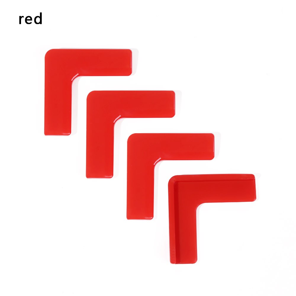 4Pcs Baby Safety Corner Guards Silicone Edge Protection Corner Protector Anticollision Strip Kids Security Head Protection: red