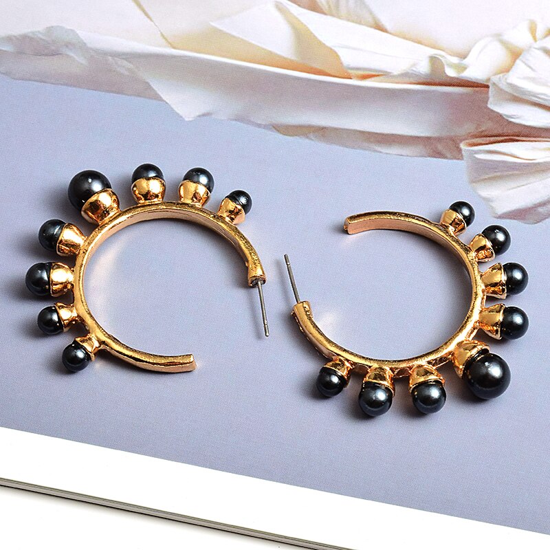 Nouveauté rond en métal boucles d'oreilles déclaration tendance goutte boucle d'oreille Fine bijoux accessoires pour les femmes