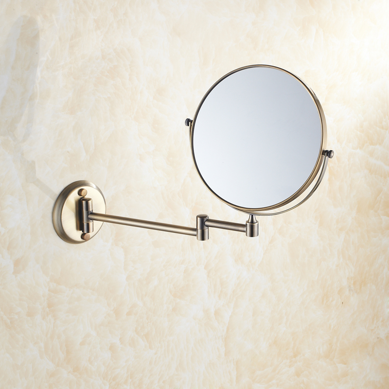 Makeup Mirror Beauty Adjustable Wall Mounted Extending Folding 360 Degree Swivel Antique Mirror