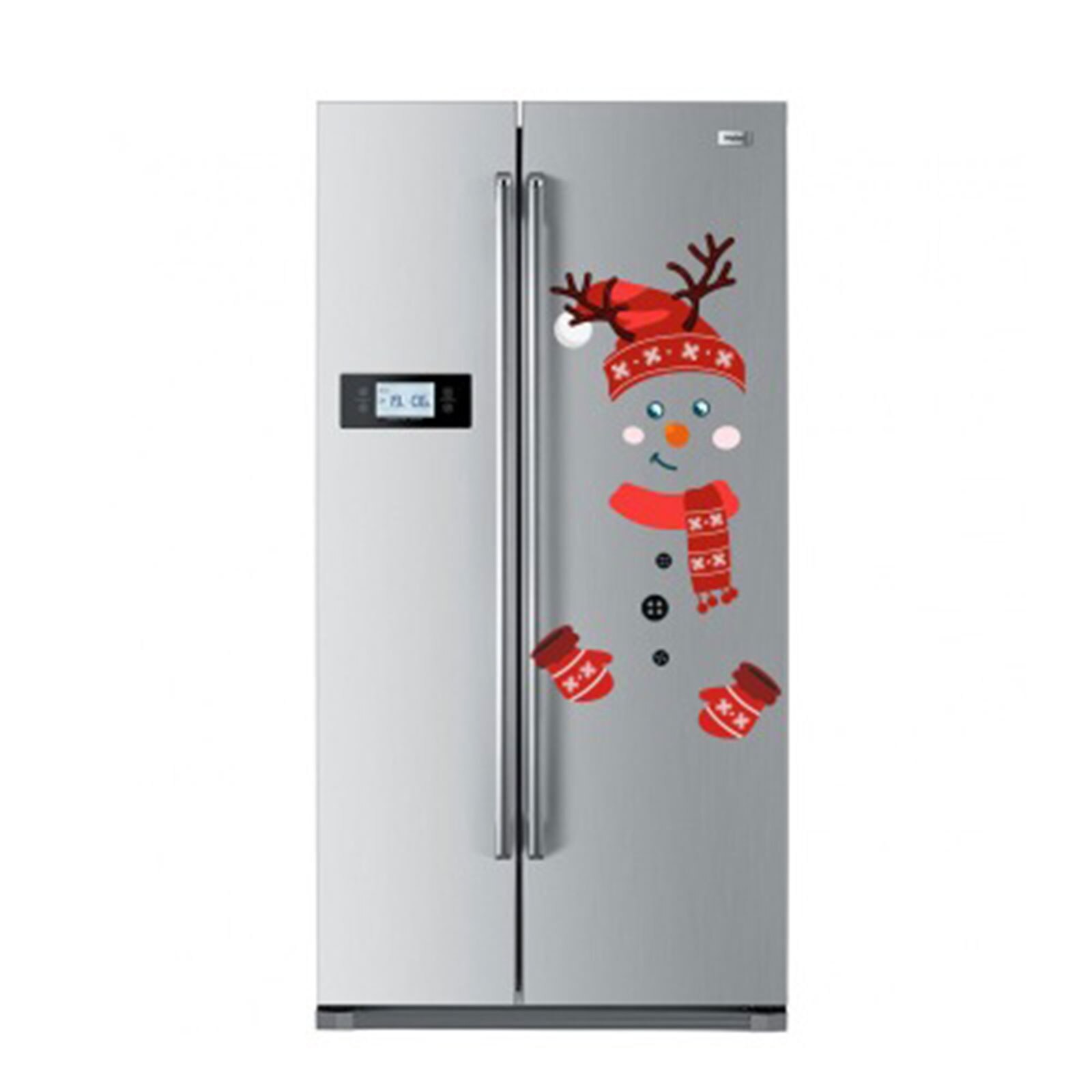 Waterproof Christmas Fridge Sticker, DIY Self-adhesive Cartoon Snowman Wall Sticker
