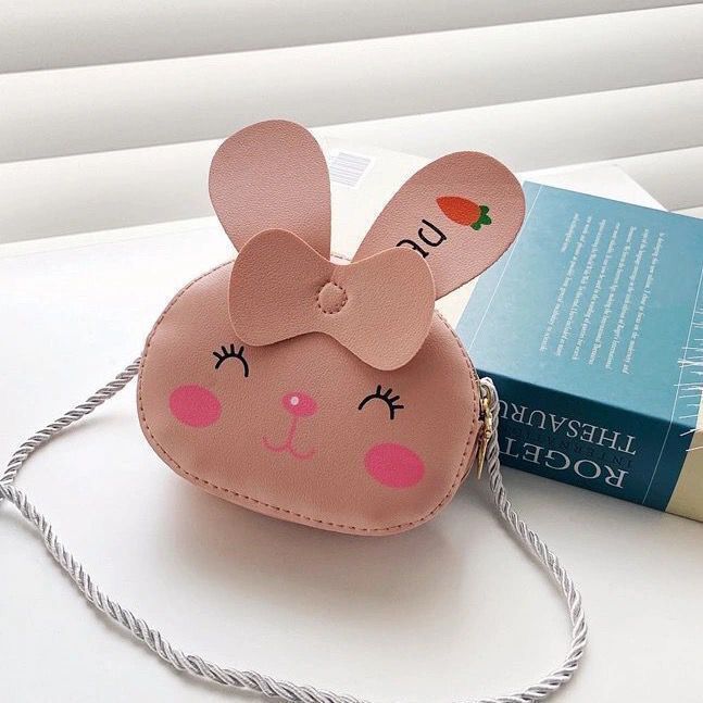 Prinzessin kinder Mini Handtaschen Baby Mädchen PU Leder Kleine Schulter Umhängetaschen Nette Katze Kinder Geldbörse Brieftasche: rabbit A