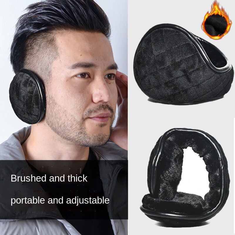 Mannen Winter Oorbeschermers Vrouwen Draagbare Bont Hoofdtelefoon Pluche Verdikte Achter Dragen Oor Warmer Riding Oor Cover Opvouwbare Oordopjes