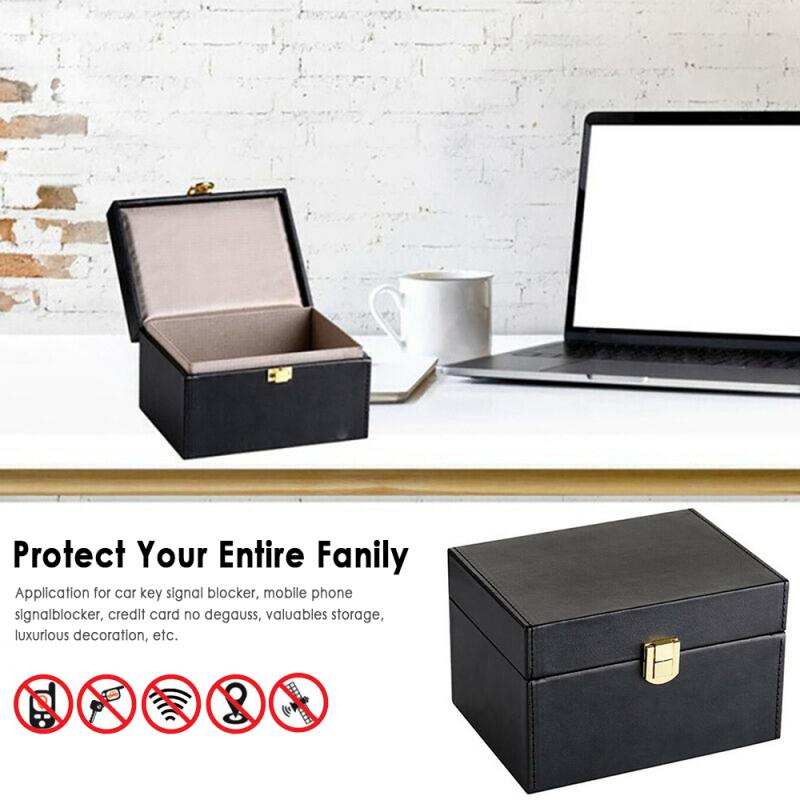 Anti Theft Faraday Box RFID Faraday Key Fob Protector Radiation-proof Mobile Phone Box Car Keyless Signal Blocker Security