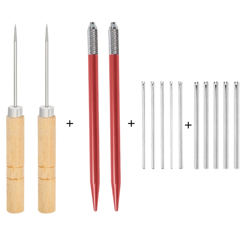 Doll Hair Reroot Needle Kit Repaint Baby Head Reborn Hair Rooting Tools Wig Making Supplies Accessory P31B: Dark Khaki