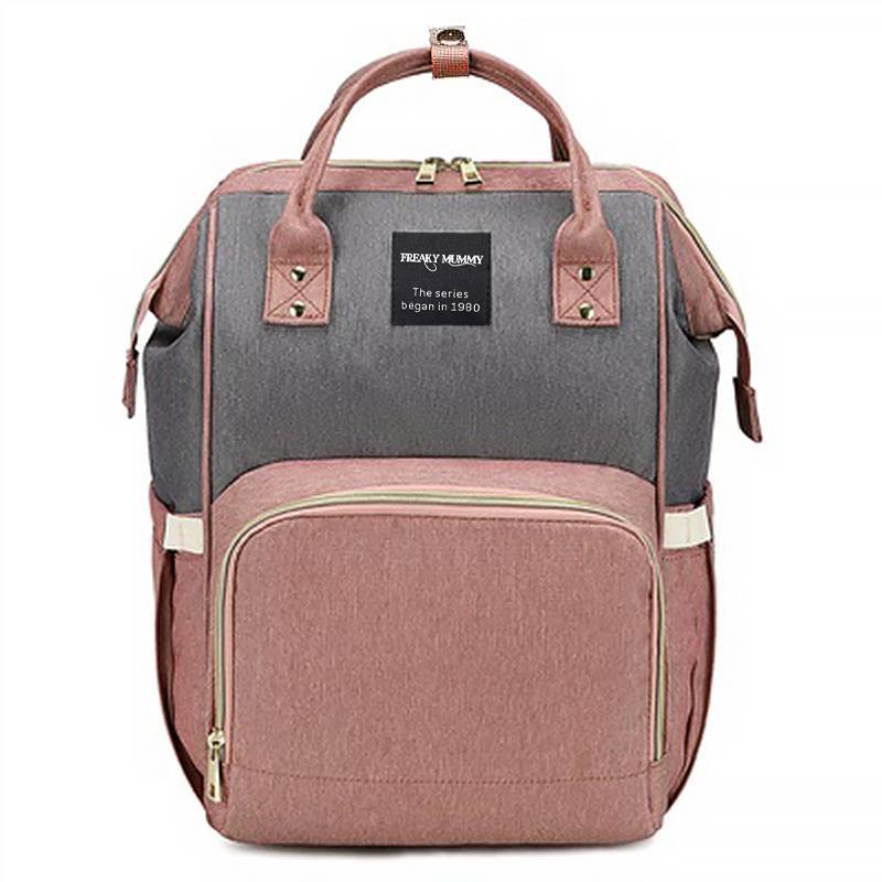 Usb Luiertassen Rugzak Opvouwbare Zonnebrandcrème Baby Bed Wieg Tas Grote Capaciteit Isolatie Verpleging Wandelwagen Zak Met Aankleedkussen: Powder Ash
