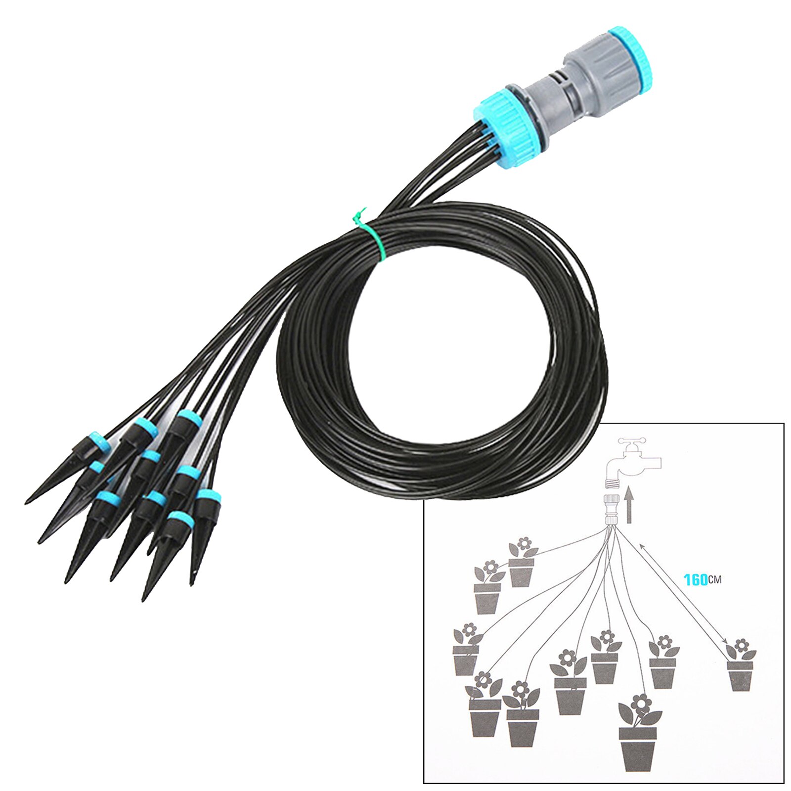 Automatic Drip Irrigation System Kit Sprinkler Garden Watering DIY 10 Heads