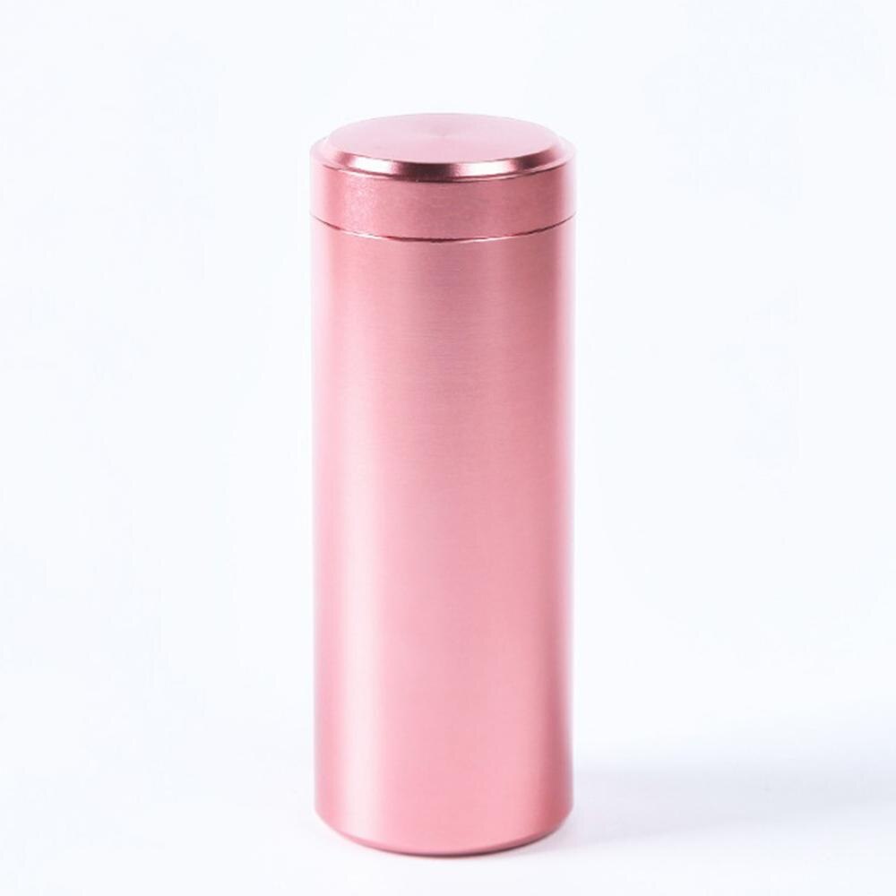 70ML/120MLAirtight Tea Canister Travel Loose Tea Caddy Metal Storage Bottle Kitchen Spice Coffee Powder Container Can: 120ml Rose Gold