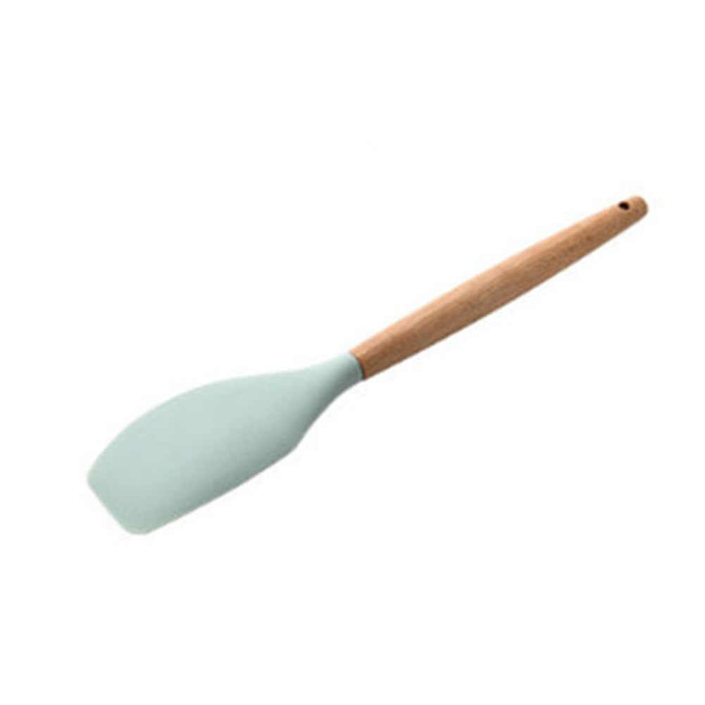 Newly Silicone Kitchen Utensil Set Non-stick Silicone Cooking Tools Kitchenware Storage Holder VA88: scraper