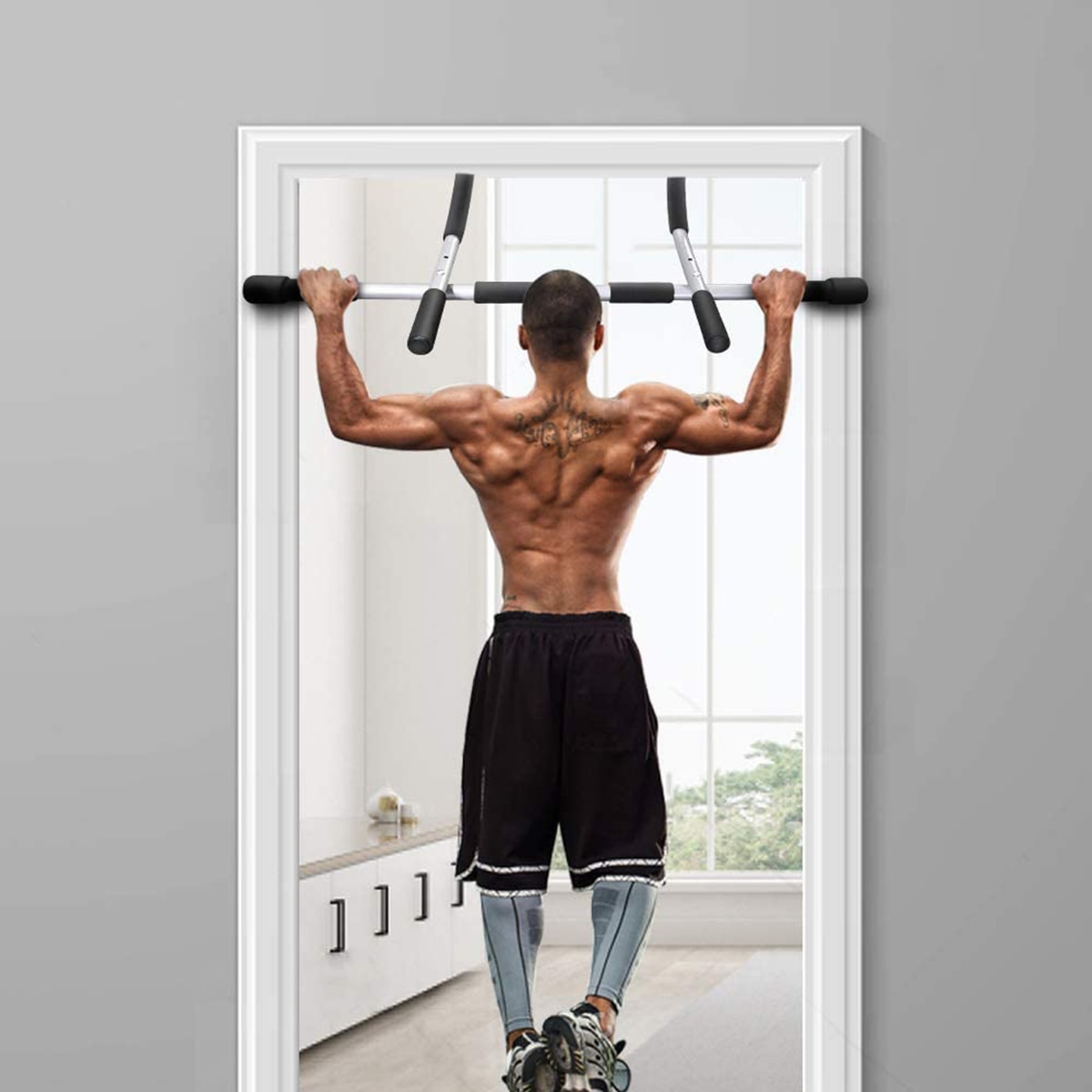 Gym Pull Up Sit Up Door Bar Portable Chin-Up for Upper Body Workout Doorway Pull up bar wall Chin up bar Horizontal bar