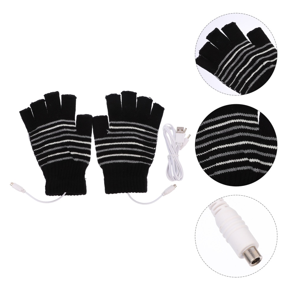 1 Paar Usb Verwarmde Mitten Fijne Mooie Veilig Chic Handen Warmer Decor Unisex Handschoenen