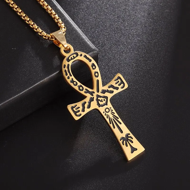 Colgante Vintage de ojo de sol de Dios, collar de ojo que todo lo ve, joyería de amuleto religioso para hombres y mujeres