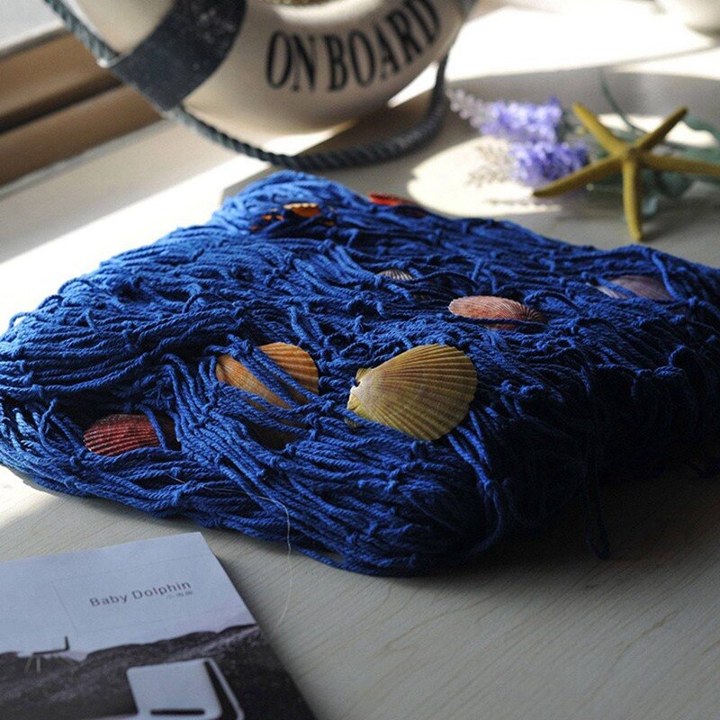 nautyczny dekoracyjna sieć rybacka motyw morski sieć na ryby wystrój robić dekoracji ścian DIY strona główna muszla morze dekoracja robić przydomowego ogrodu: BL2   z 8 muszla