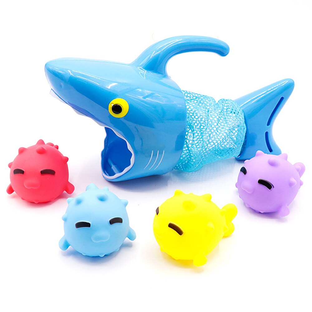 Baby Bathroom Bath Water Playing Toys Bathing Cartoon Shark Toy Educational Shark Chase Big Fish Eat Small Fish Children Toy: Default Title