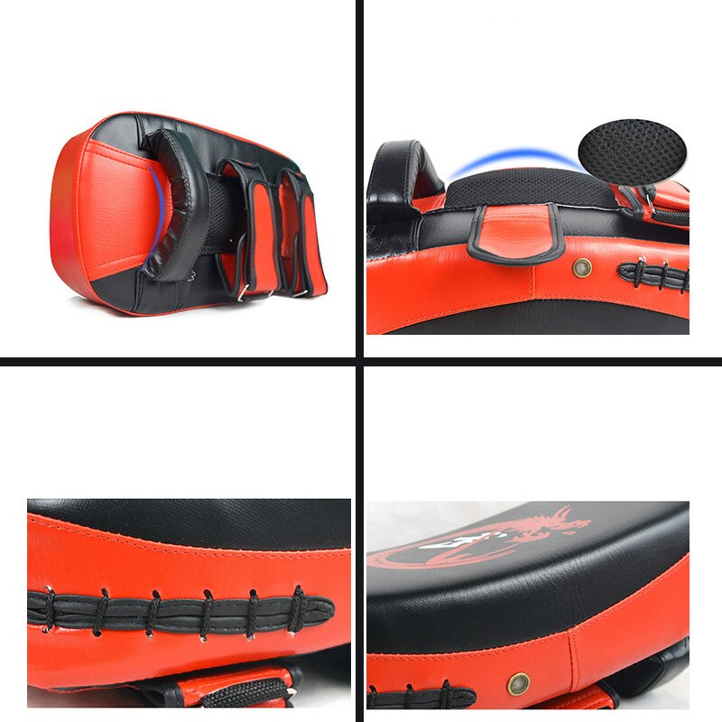 Thai boxing target Muay Thai Karate Sanda Punching Bag Curved foot target Boxing Fitness Hand Held Target Shooting Free Sparring