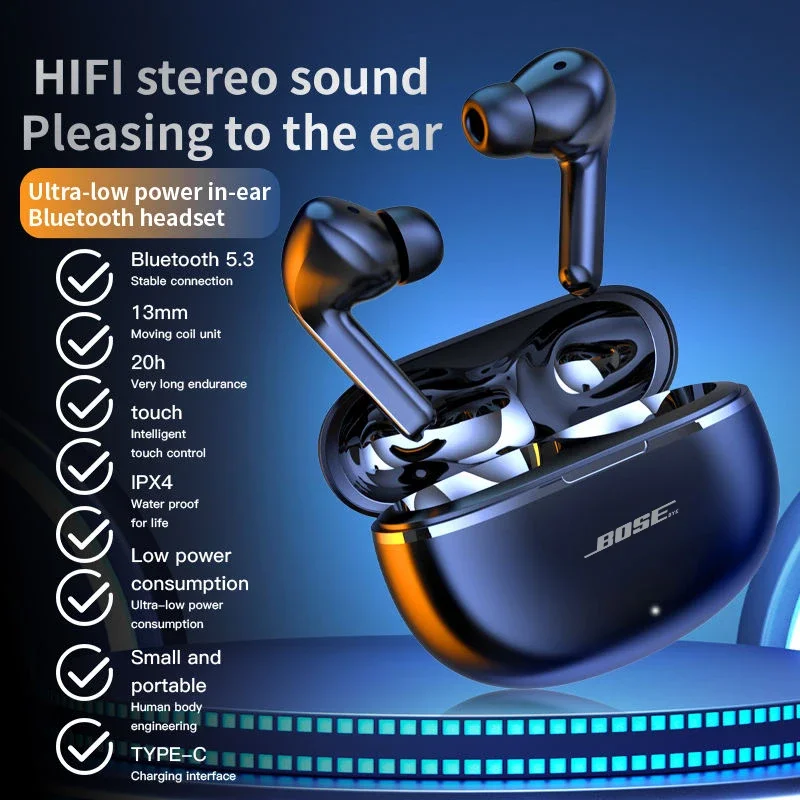 Originele BOSEbye Air 7-oortelefoon TWS Bluetooth-headset HiFi draadloze microfoon Ruisonderdrukking oordopjes Waterdichte Game Motion-hoofdtelefoon