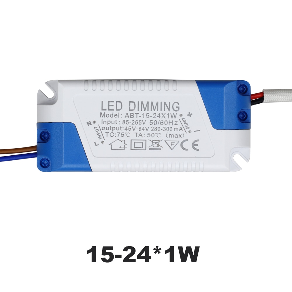 LED Driver Power Supply Unit Dimmable 3W 5W 7W 15W 15-24W led adapter transformador 220v 110v 300mA For LED Strip Downlight lamp
