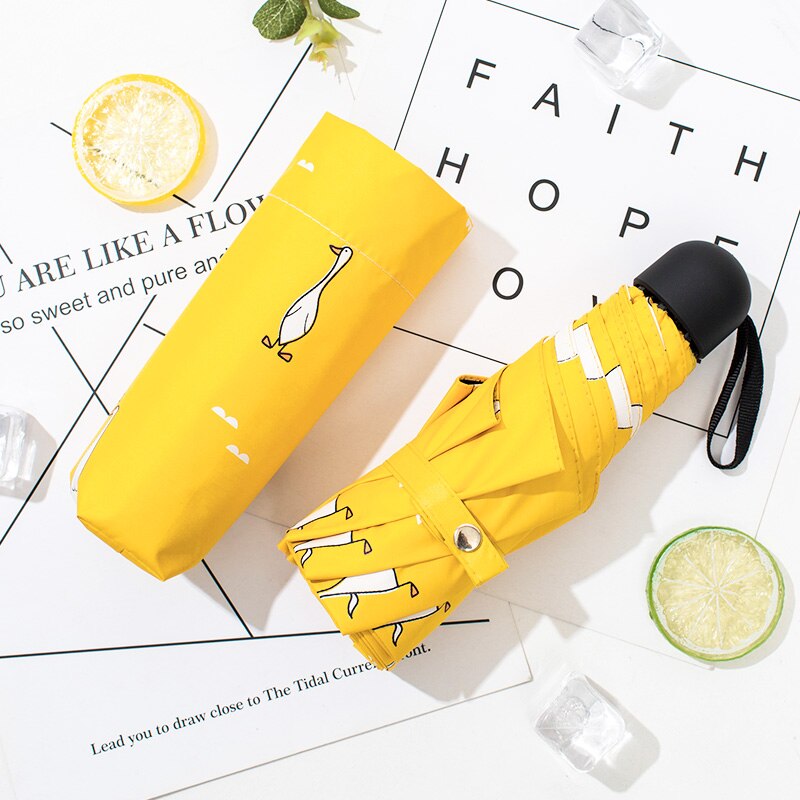 Cartoon Women's Umbrella Anti UV Black Coating Sun Female Beach Umbrellas Automatic Sombrilla Umbrellas For Children E7
