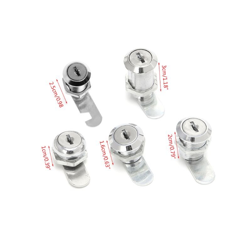 Drawer Locks with 2 Keys Lock Furniture Hardware Door Cabinet Lock for Office Desk Letter Box Cam Locks