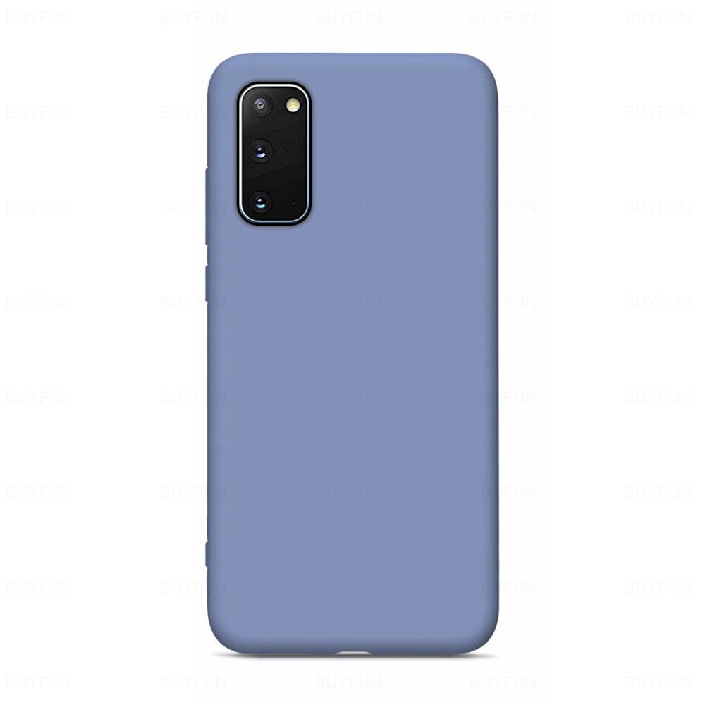 Custodia in Silicone liquido colorato per Samsung Galaxy S20 FE 5G S20fe S 20FE S 20 Fan Edition 6.5 "Cover morbida antiurto per telefono Coque: AABD / Light blue