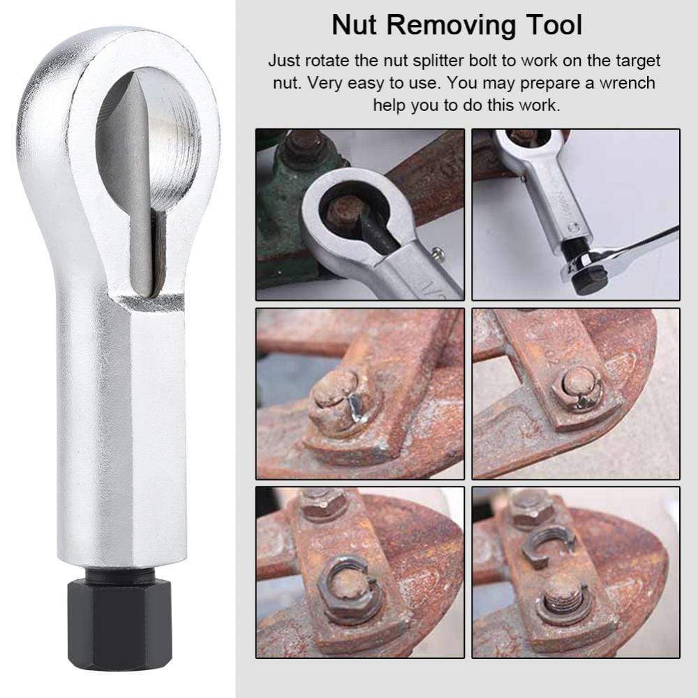 Nut Splitter Tools SPEEDWOW 1 Pcs Duty Rust Resistant Damaged Remover Rusty Spanner Remove Cutter Tool Steel Wrench Hex
