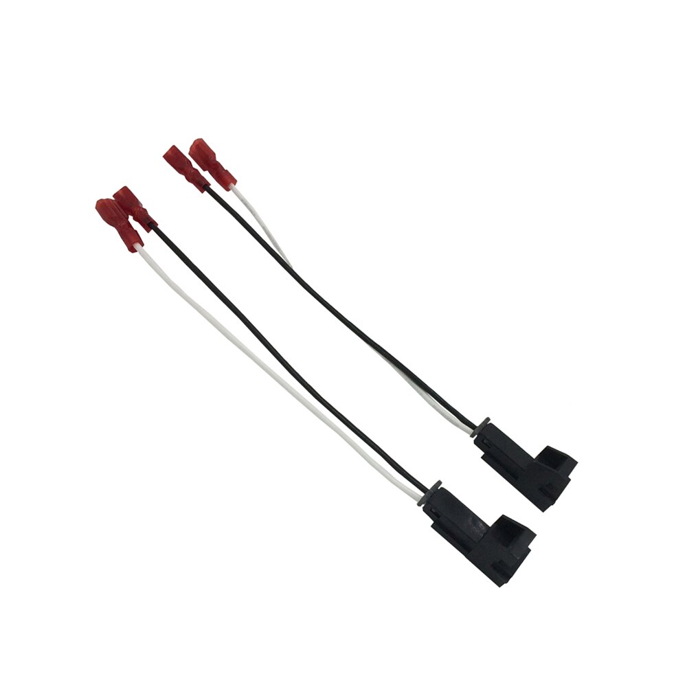 1 o 2 pares de cables para vehículos de Motor General, conector adaptador de Cable de altavoz: Negro
