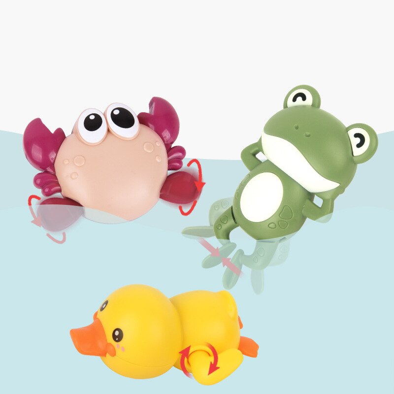 Giocattoli da bagno per bambini 0-12 mesi per bambini piscina gioco d&#39;acqua carica orologio animali rana granchio per bambini giocattoli d&#39;acqua regalo